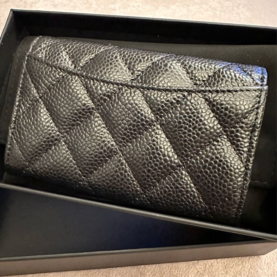 Chanel 經典荔枝牛卡包-3