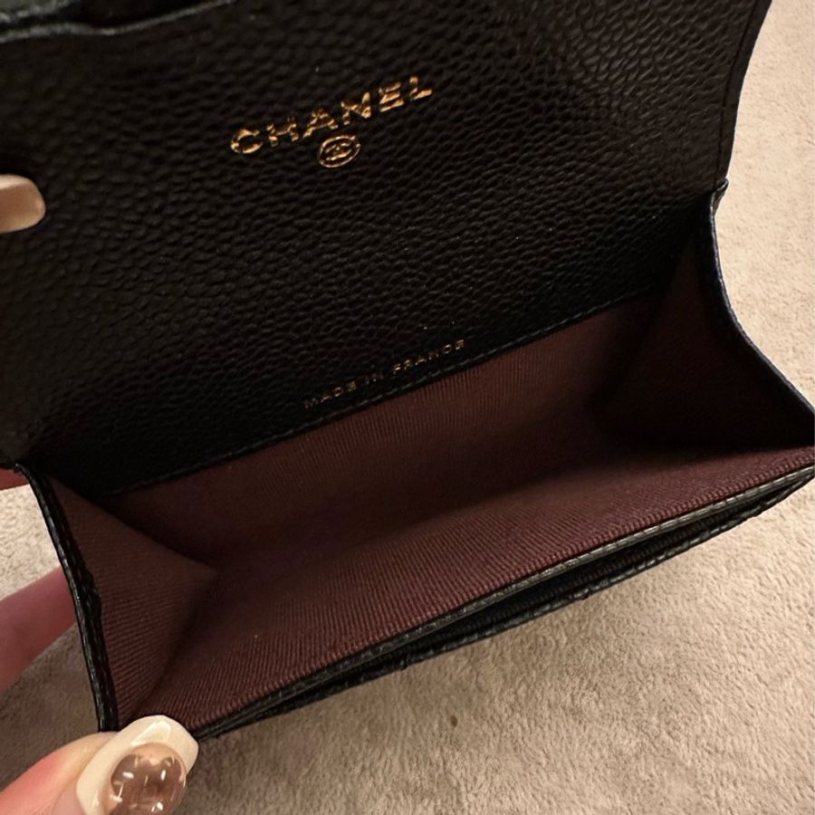 Chanel 經典荔枝牛卡包-8