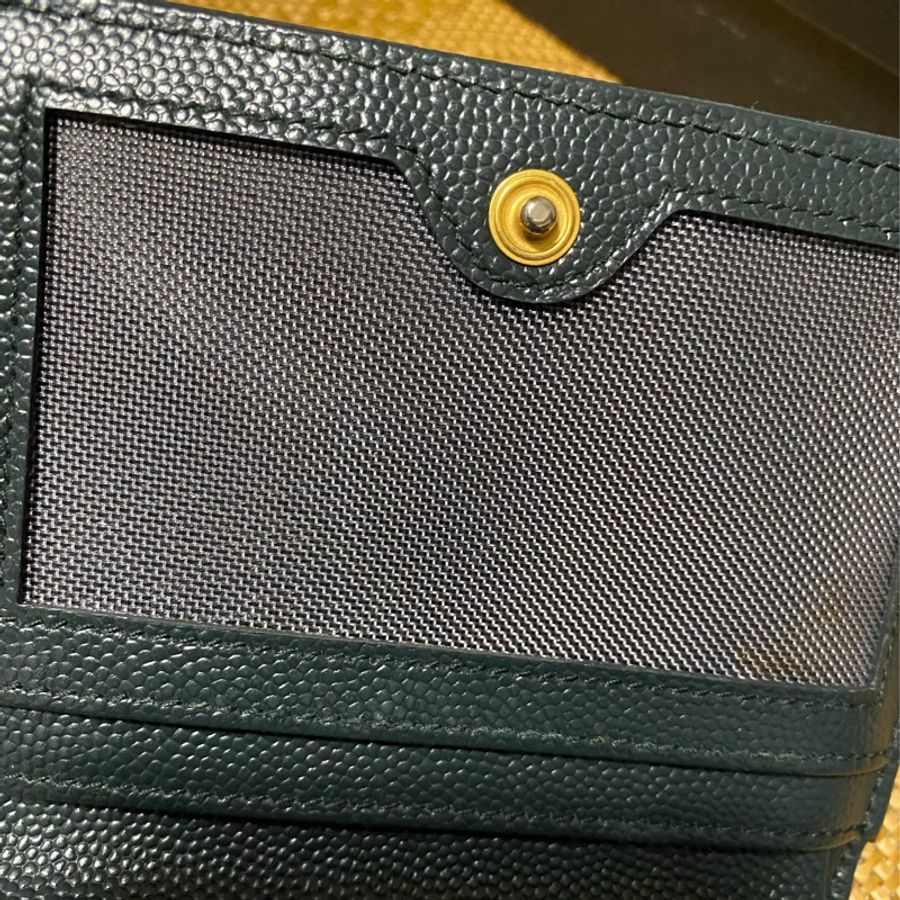 限時特價❤️YSL 金 不錯 墨綠 墨黑綠 短夾 零錢包 卡夾 SAINT LAURENT-16