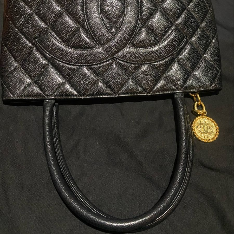 Chanel 香奈兒希爾頓金荔枝金幣包托特包 手提包vintage-2