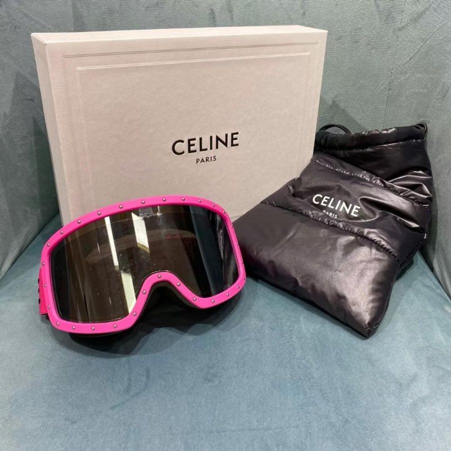 Celine 滑雪鏡 黃/粉 不限投為男女適用-2