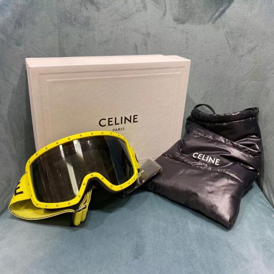 Celine 滑雪鏡 黃/粉 不限投為男女適用-3