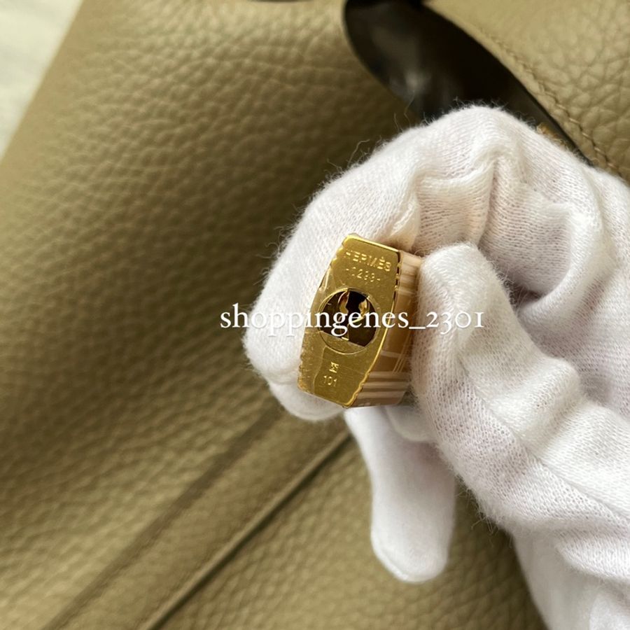 沒有了 愛馬仕 Picotin 18 菜籃子 瑪爾法米色 金釦 TC皮-5