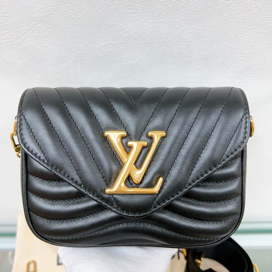 閒置品 Lv new wave multi pochette 黑色三合一鏈條包/布肩帶包 (附零錢包)-2