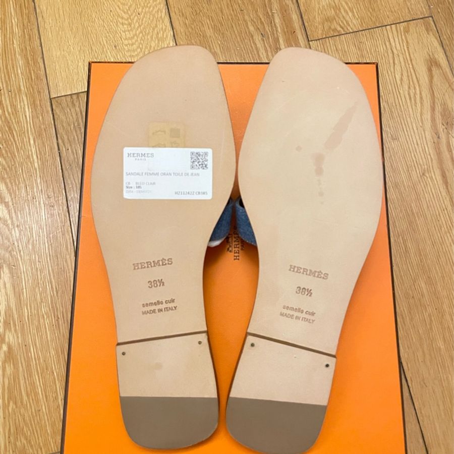 Hermes Oran sandals 拖鞋 牛仔布-2