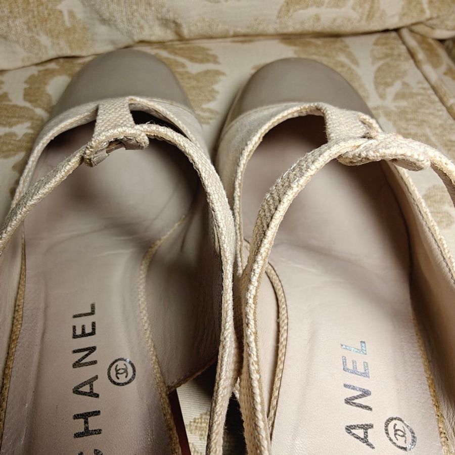 💥六月特價款🔥Chanel 帆布 涼鞋 平底鞋 娃娃鞋-18