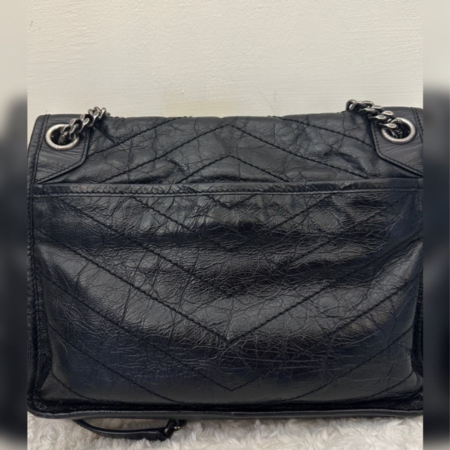 YSL Niki 黑銀 中號 medium-13