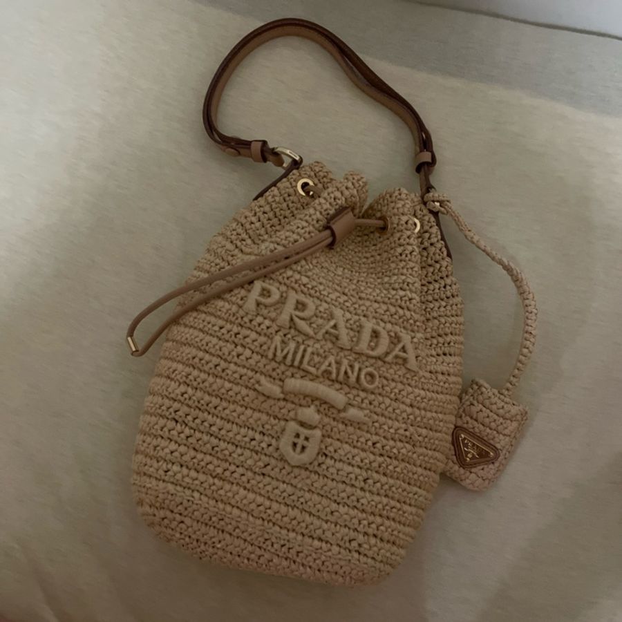 Prada 編織束口水桶包-4