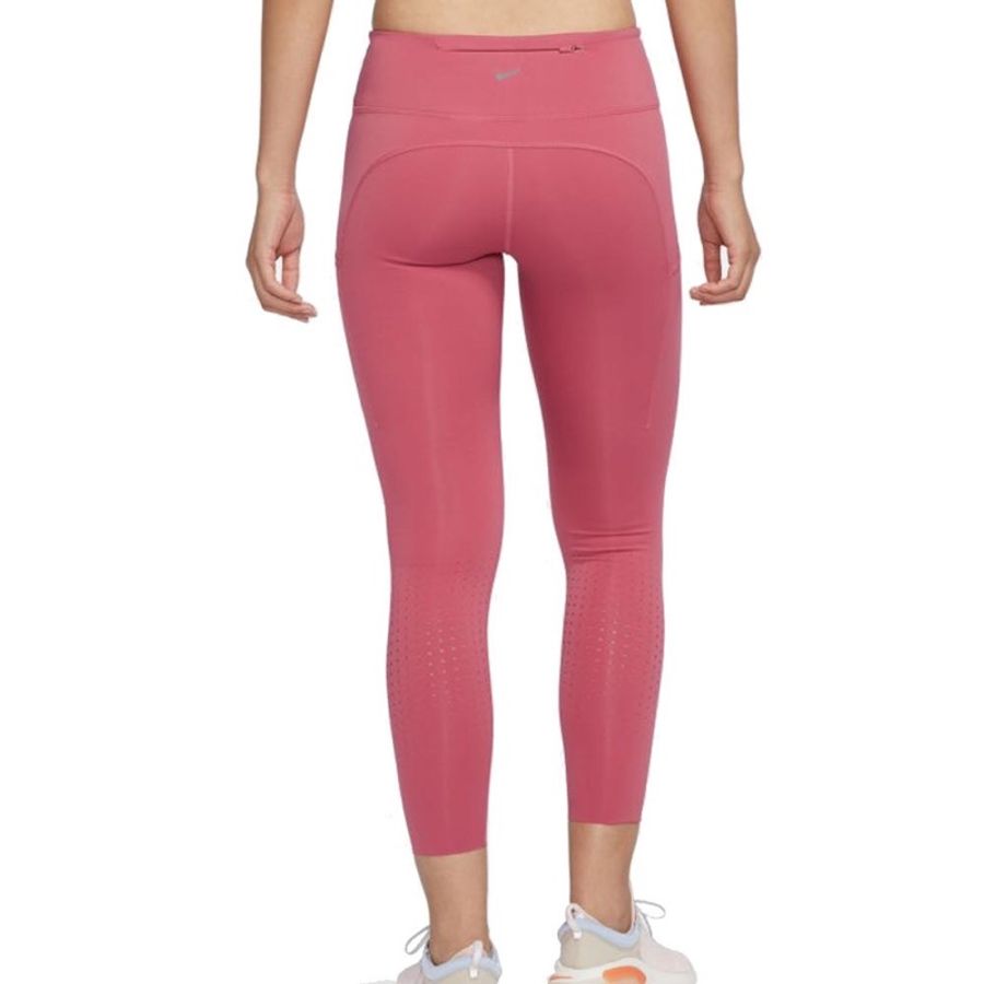 NIKE Women's Epic Luxe Crop Pocket Running Leggings 八分鯊魚褲 粉紅慢跑運動褲-1