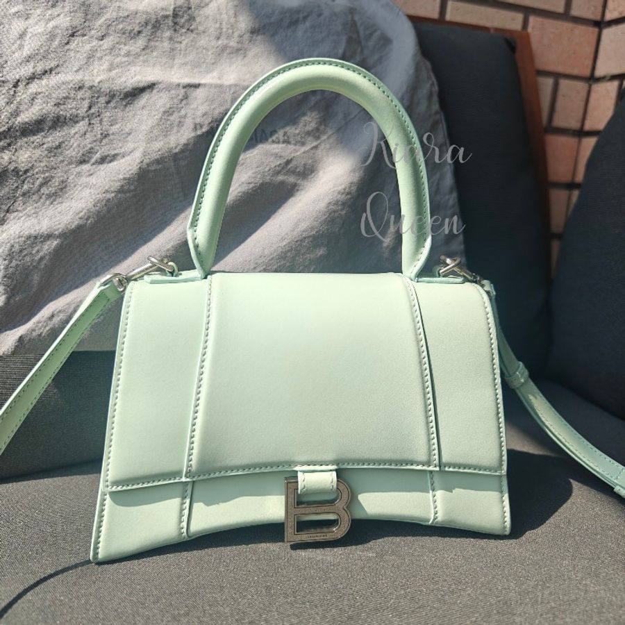 🏆特價✈️Balenciaga 巴黎世家 hourglass bag 小牛皮 沙漏包 S 小款 小號 手提包 斜背包 兩用包-4