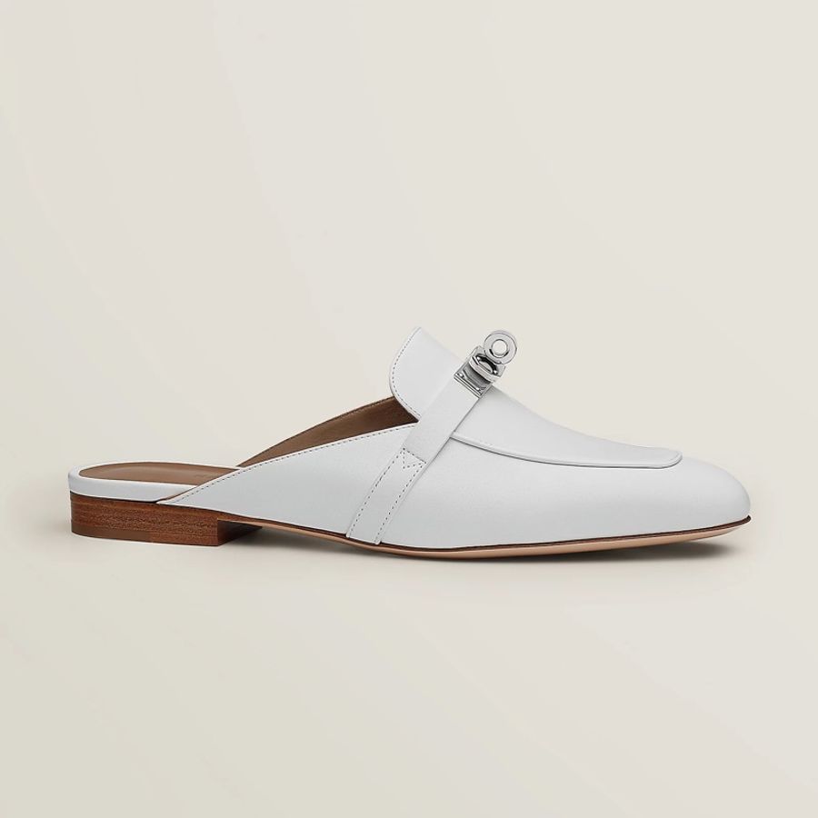 Hermes 全新白色Oz穆勒鞋 38號-3