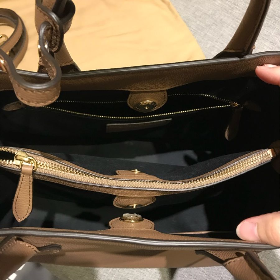 BURBERRY 經典大格手拿附肩背帶-5