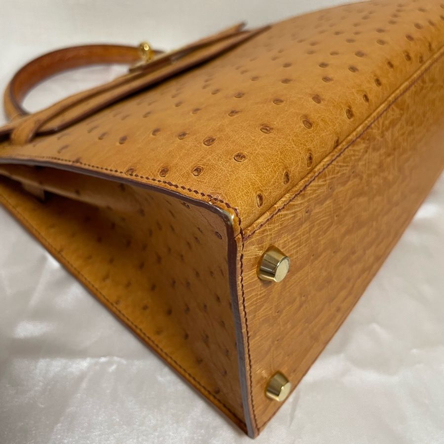 Hermes Kelly 28 鴕鳥皮-2