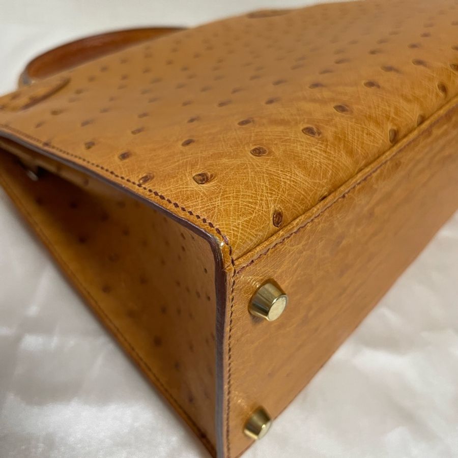Hermes Kelly 28 鴕鳥皮-4