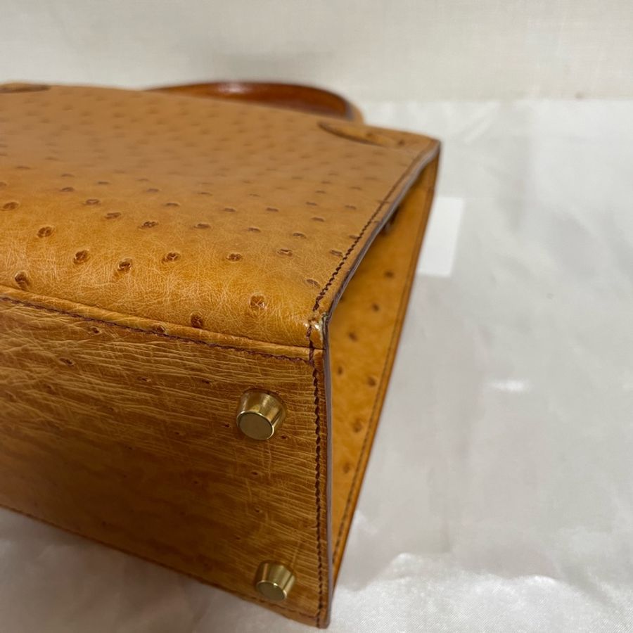 Hermes Kelly 28 鴕鳥皮-7