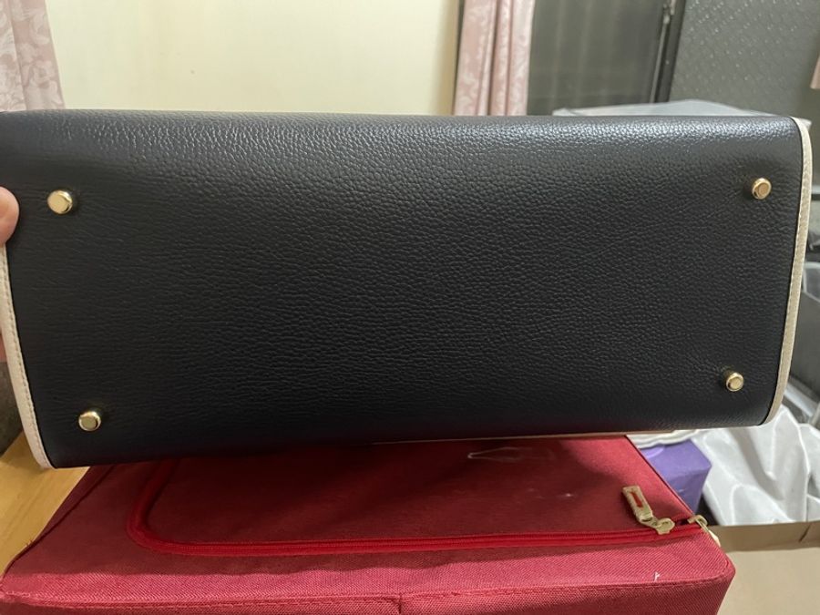藍色Coach Dempsey Tote 40 In Signature Jacquard With Patch-2