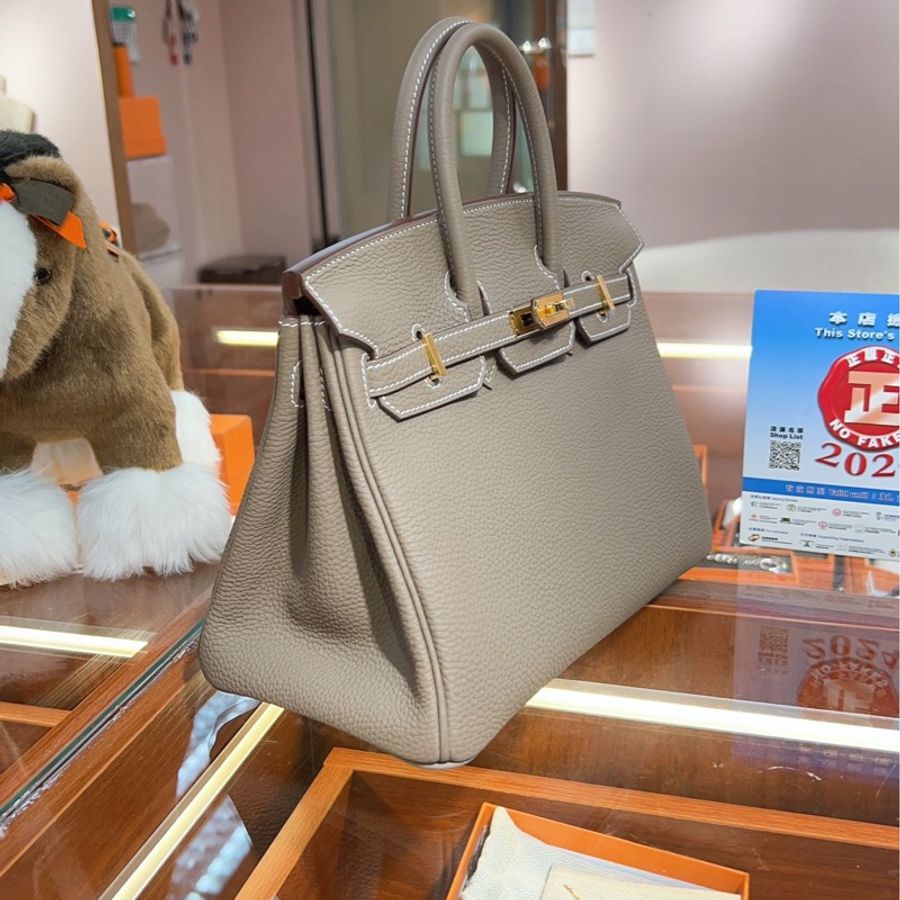 ✨持有正品正貨標籤公司✨Hermes Birkin 25 大象灰金扣-1