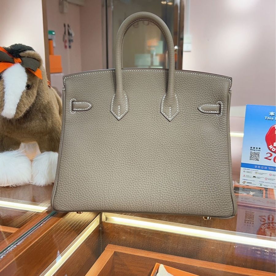 ✨持有正品正貨標籤公司✨Hermes Birkin 25 大象灰金扣-2