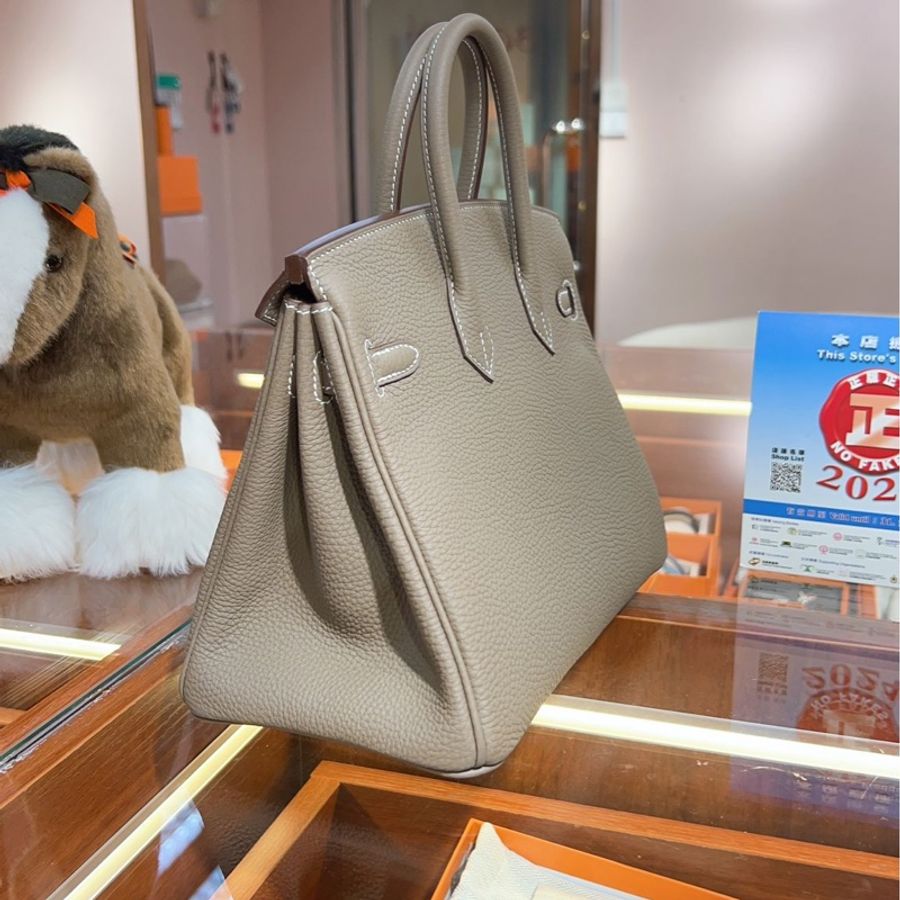 ✨持有正品正貨標籤公司✨Hermes Birkin 25 大象灰金扣-3