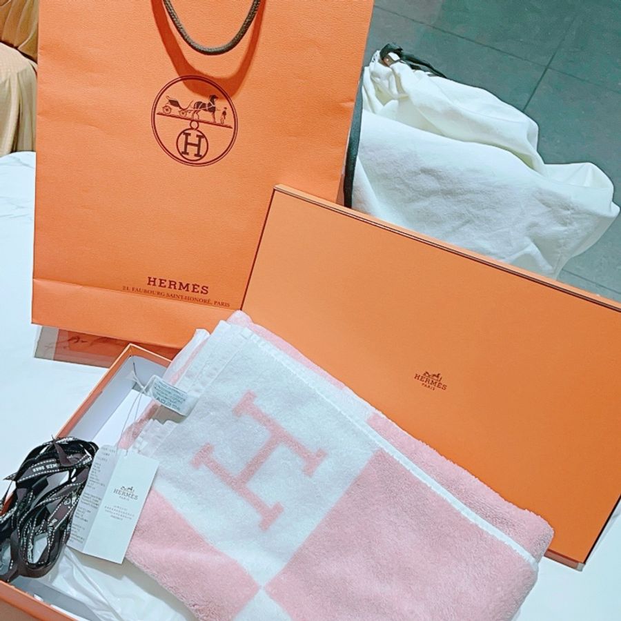 🐎愛馬仕Hermes🐎 Avalon嬰兒毛毯-寶寶粉色🩷👶🏻🩷-0
