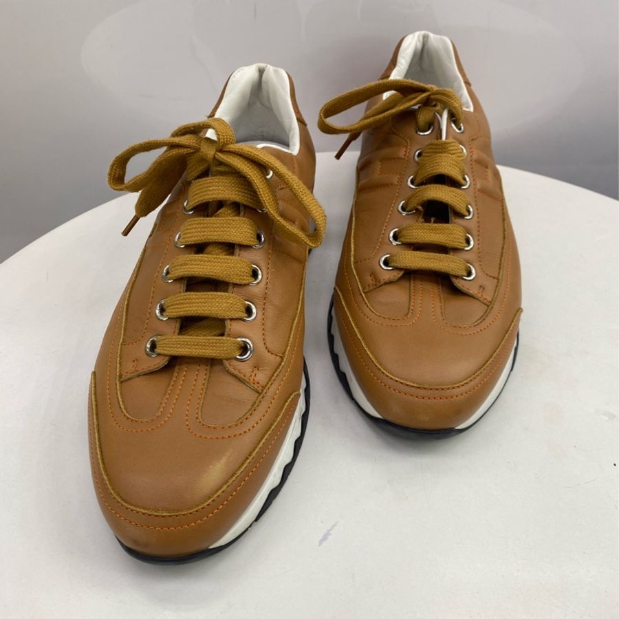 Hermès Quicker leather trainers-5