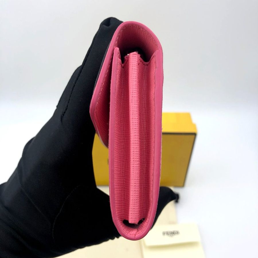 【極新全套配件】FENDI 經典Monster系列寶石小怪獸扣式長夾,CRAYONS系列,小牛皮,女夾,手拿包,二手真品,現貨【已售出】-5