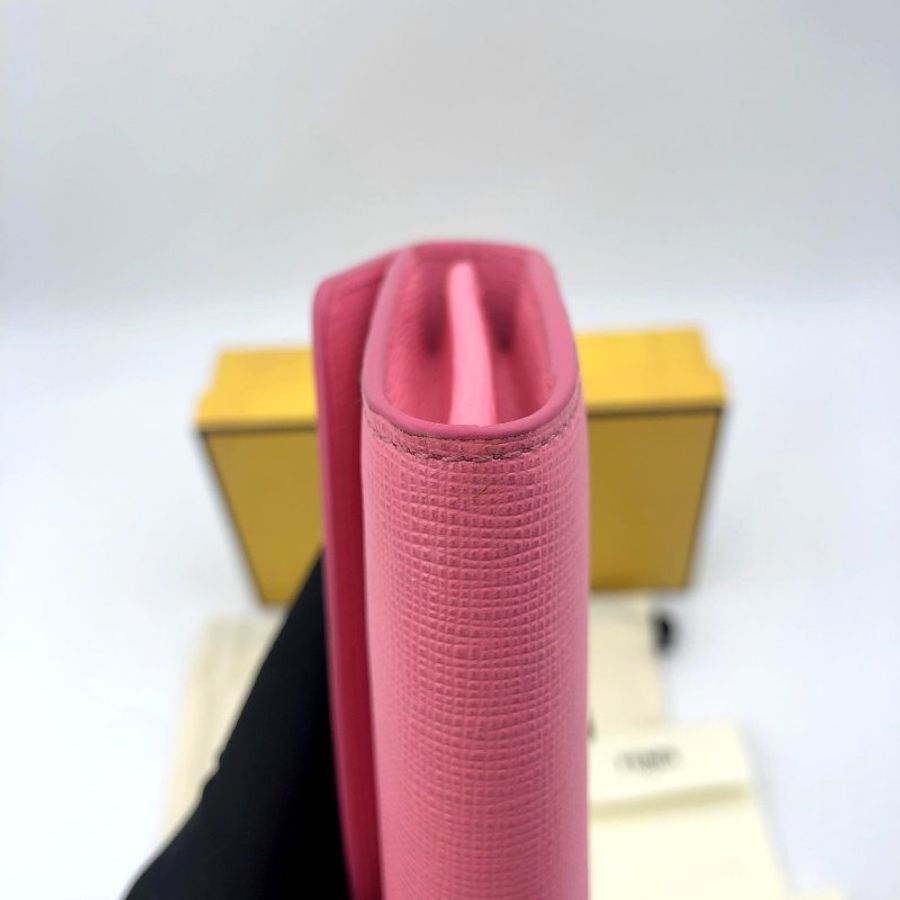 【極新全套配件】FENDI 經典Monster系列寶石小怪獸扣式長夾,CRAYONS系列,小牛皮,女夾,手拿包,二手真品,現貨【已售出】-16