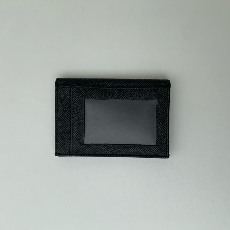 BVLGARI寶格麗 對折萬用卡夾/短夾 金屬圓環Logo 黑色 男女通用-7