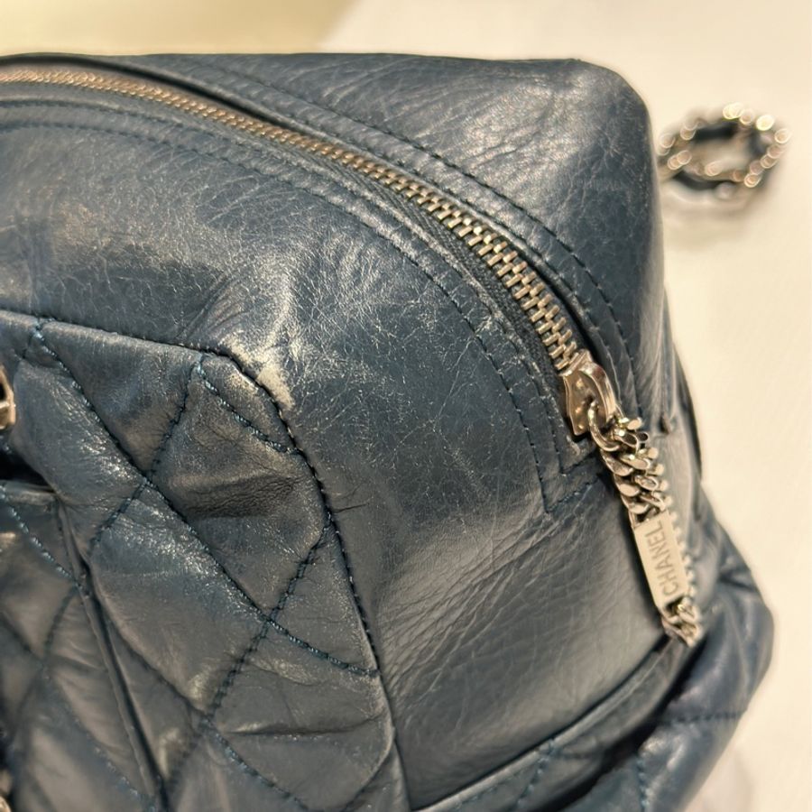 Chanel 牛仔皮革手提肩背包-7