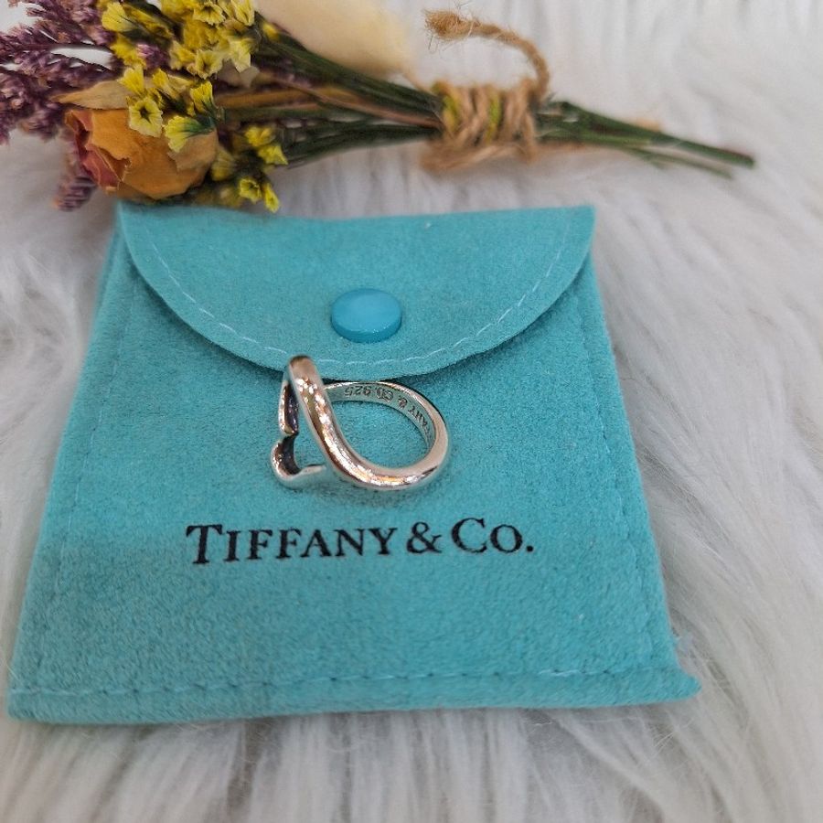 超低價TIFFANY & CO. 蒂芬妮 925 純銀 愛心 HEART 設計師 戒指-1