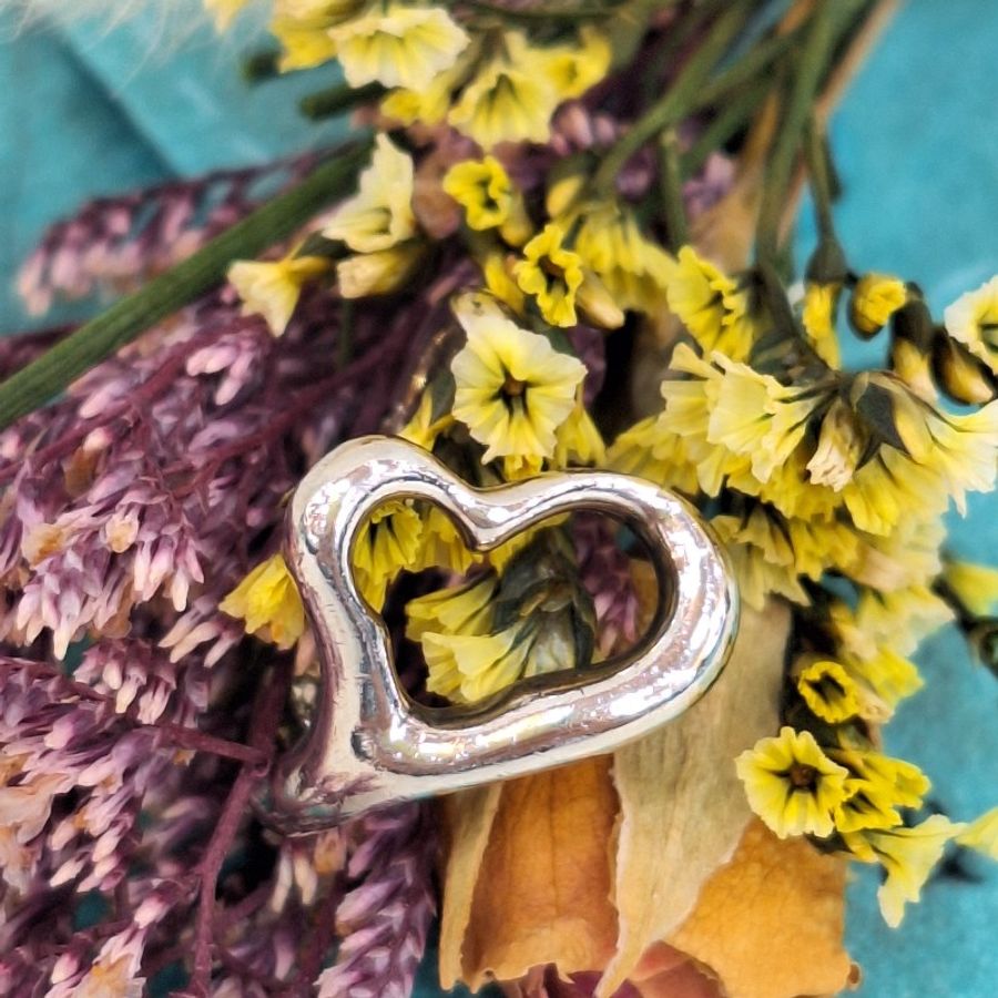 超低價TIFFANY & CO. 蒂芬妮 925 純銀 愛心 HEART 設計師 戒指-5