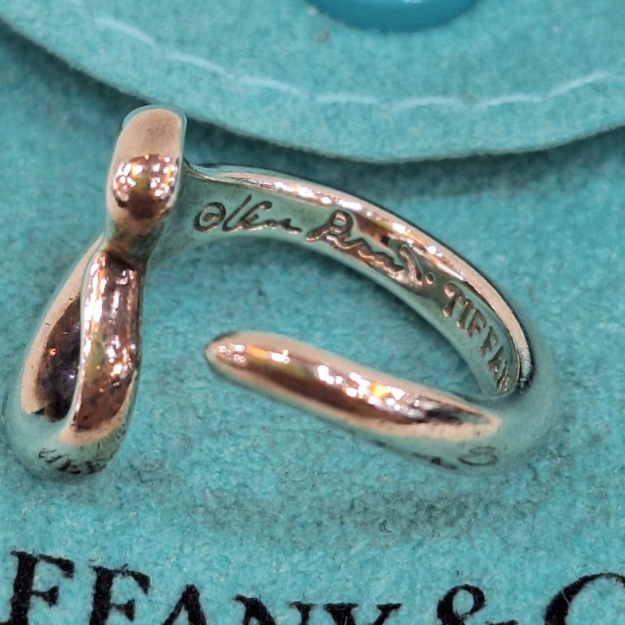 超低價TIFFANY & CO. 蒂芬妮 925 純銀 愛心 HEART 設計師 戒指-8