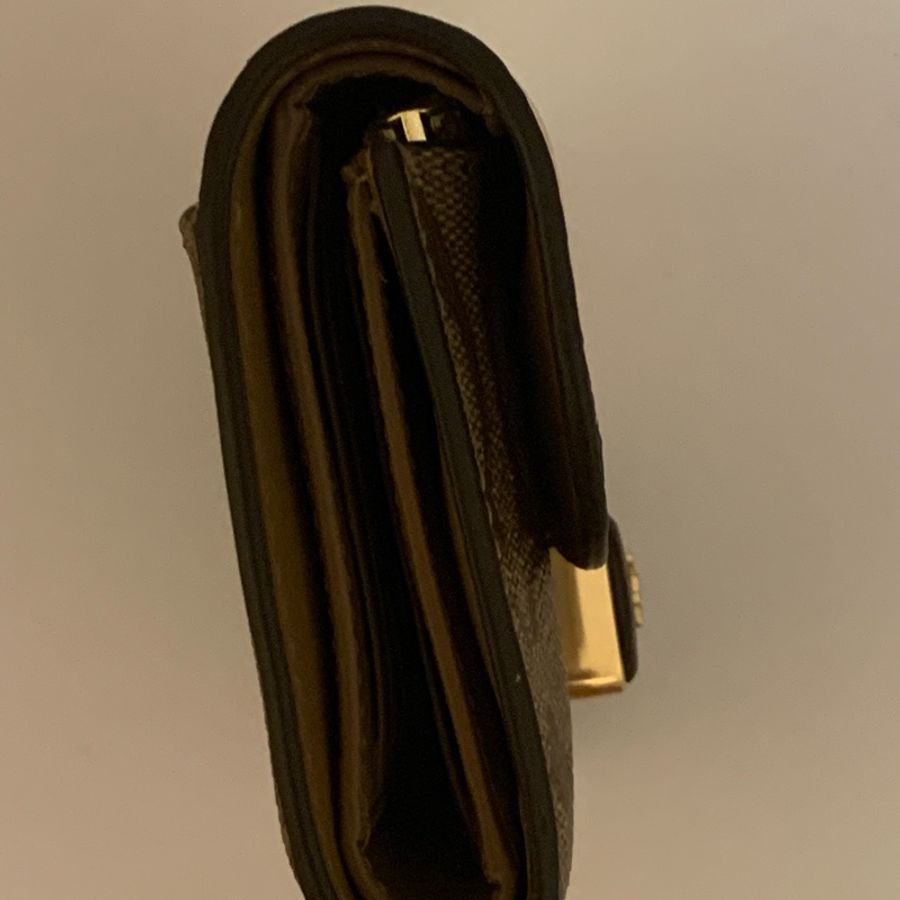 Coach 金屬LOGO經典C字印花拼接三折零錢中夾-2