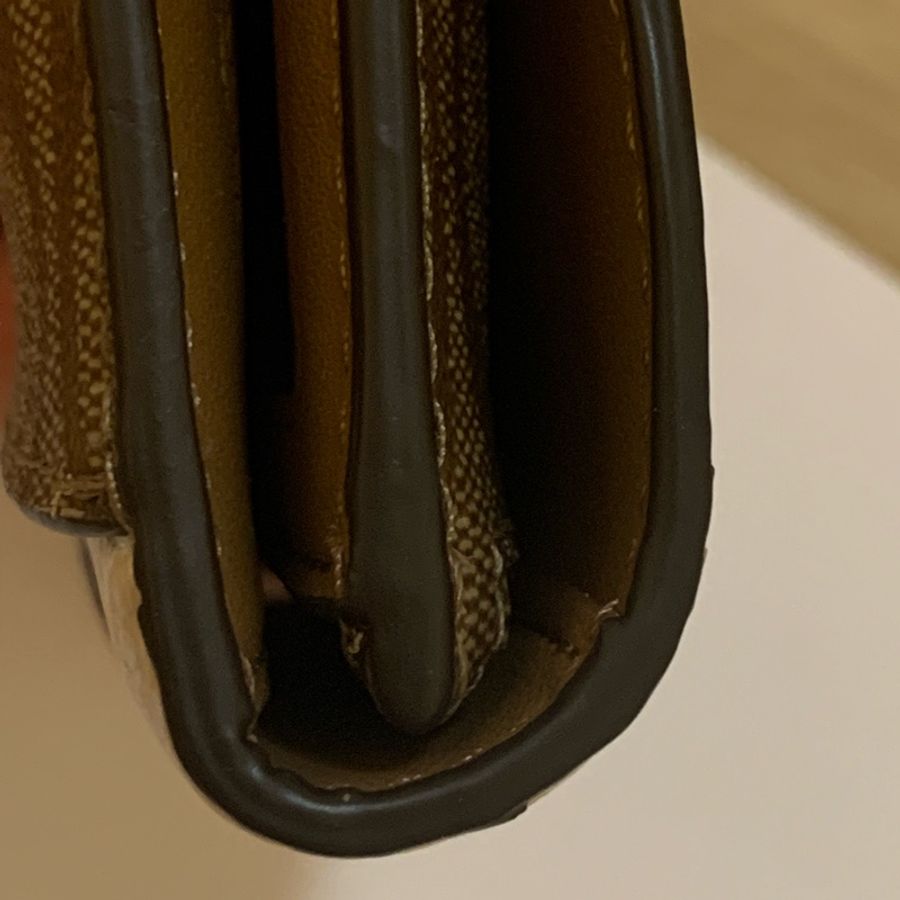 Coach 金屬LOGO經典C字印花拼接三折零錢中夾-4