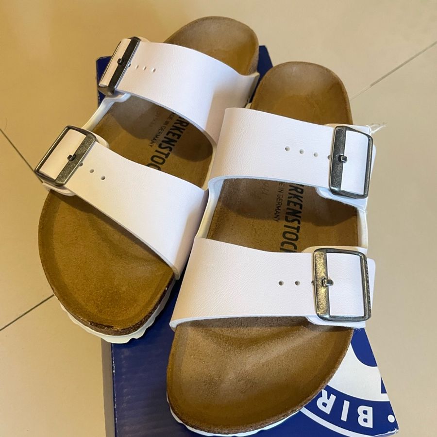 勃肯BIRKENSTOCK拖鞋/白/全新-2