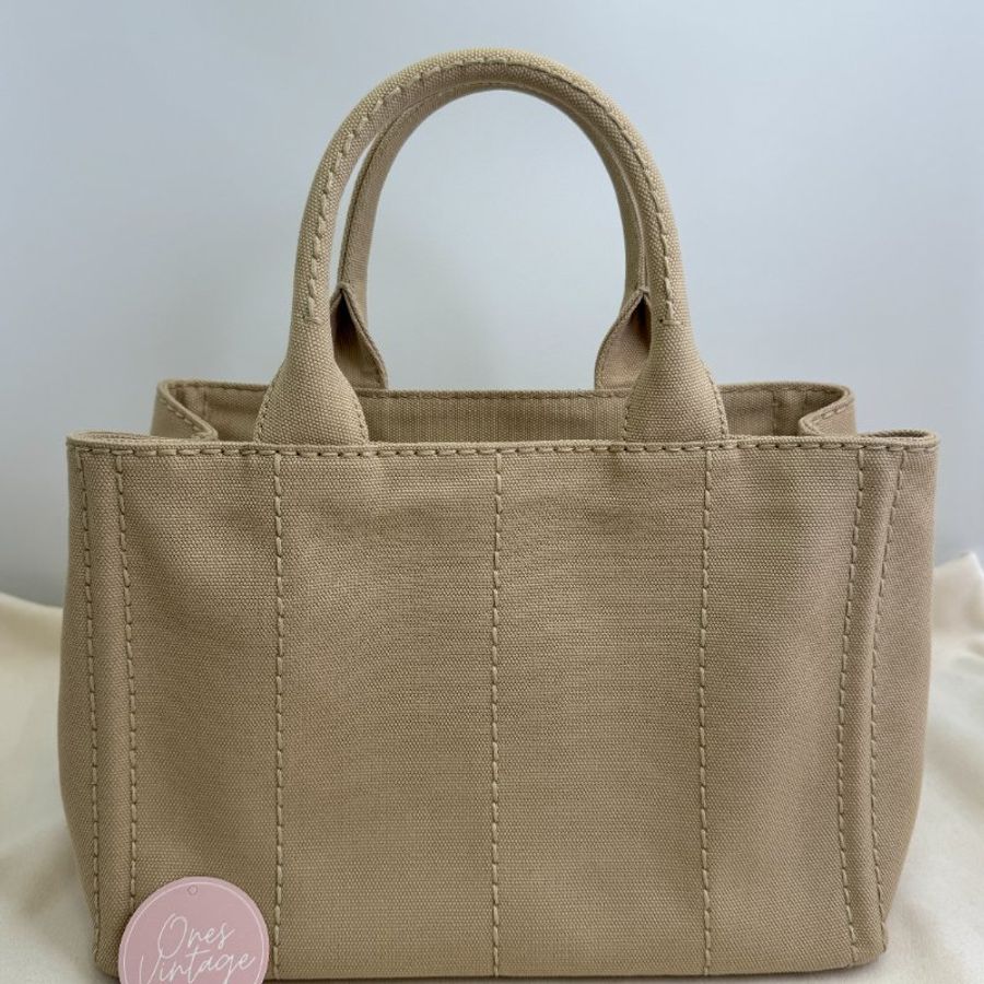 Prada Canapa Handbag in Brown 帆布袋-2