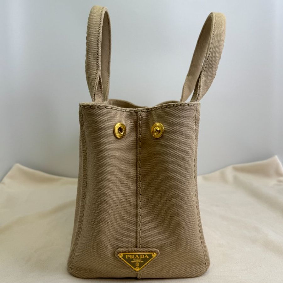 Prada Canapa Handbag in Brown 帆布袋-3
