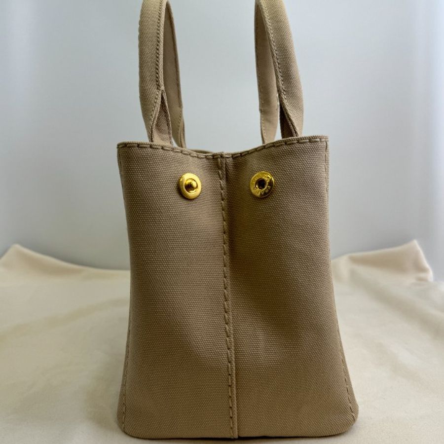 Prada Canapa Handbag in Brown 帆布袋-4