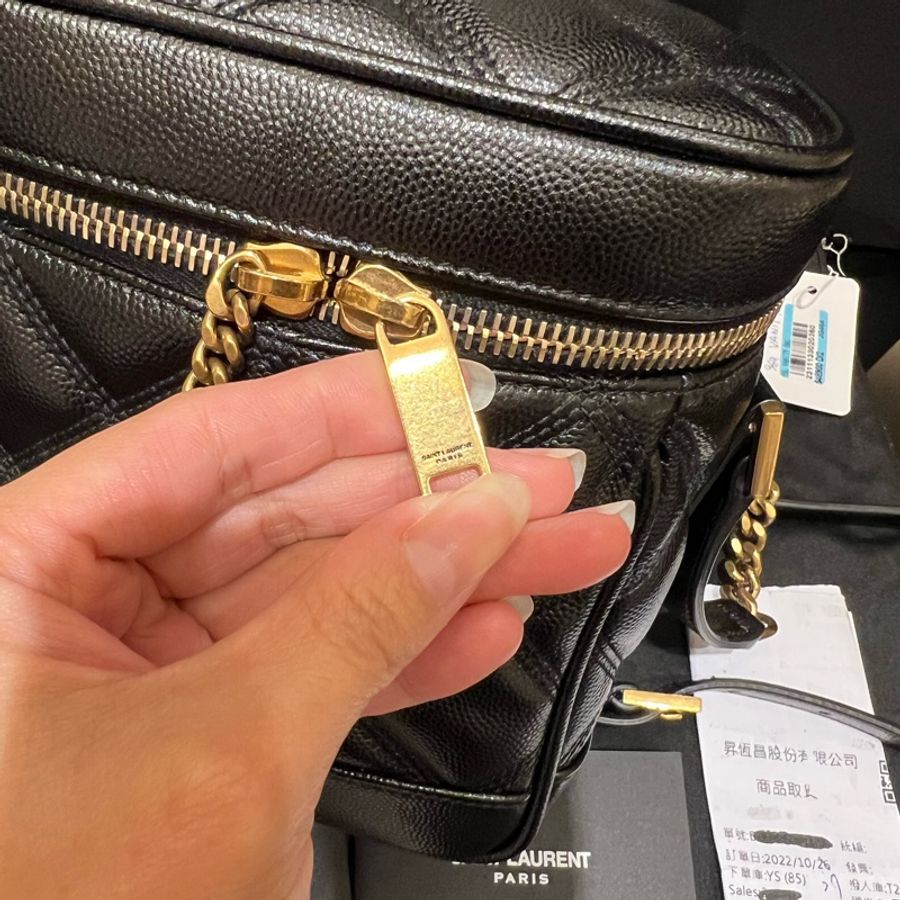 YSL聖羅蘭Saint Laurent 荔枝皮小盒子鏈條包/化妝盒包包-17