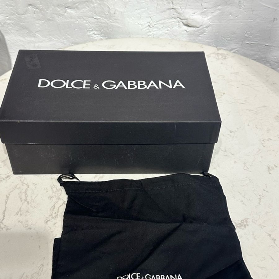D&G 豹紋低跟尖頭鞋-9