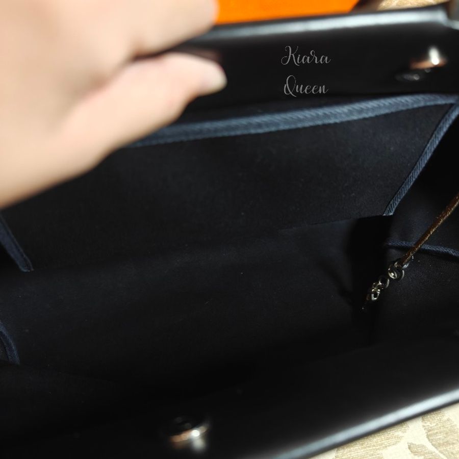 ✨馬年成為養馬人🔥Hermès Hermes herbag cabas 40 vintage bag 愛馬仕 黑色 大托特包 帆布包 手袋 側揹包 手提包 媽媽包 上班族 電腦包 筆電包 公事包-8