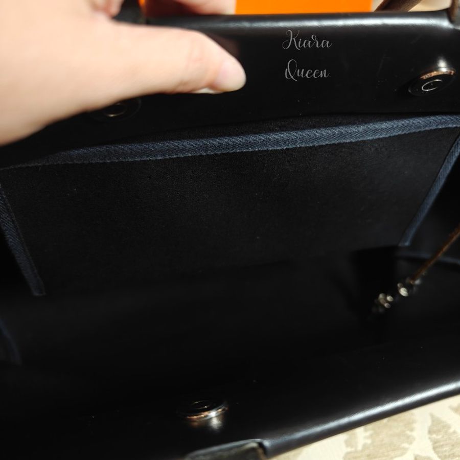 ✨馬年成為養馬人🔥Hermès Hermes herbag cabas 40 vintage bag 愛馬仕 黑色 大托特包 帆布包 手袋 側揹包 手提包 媽媽包 上班族 電腦包 筆電包 公事包-9