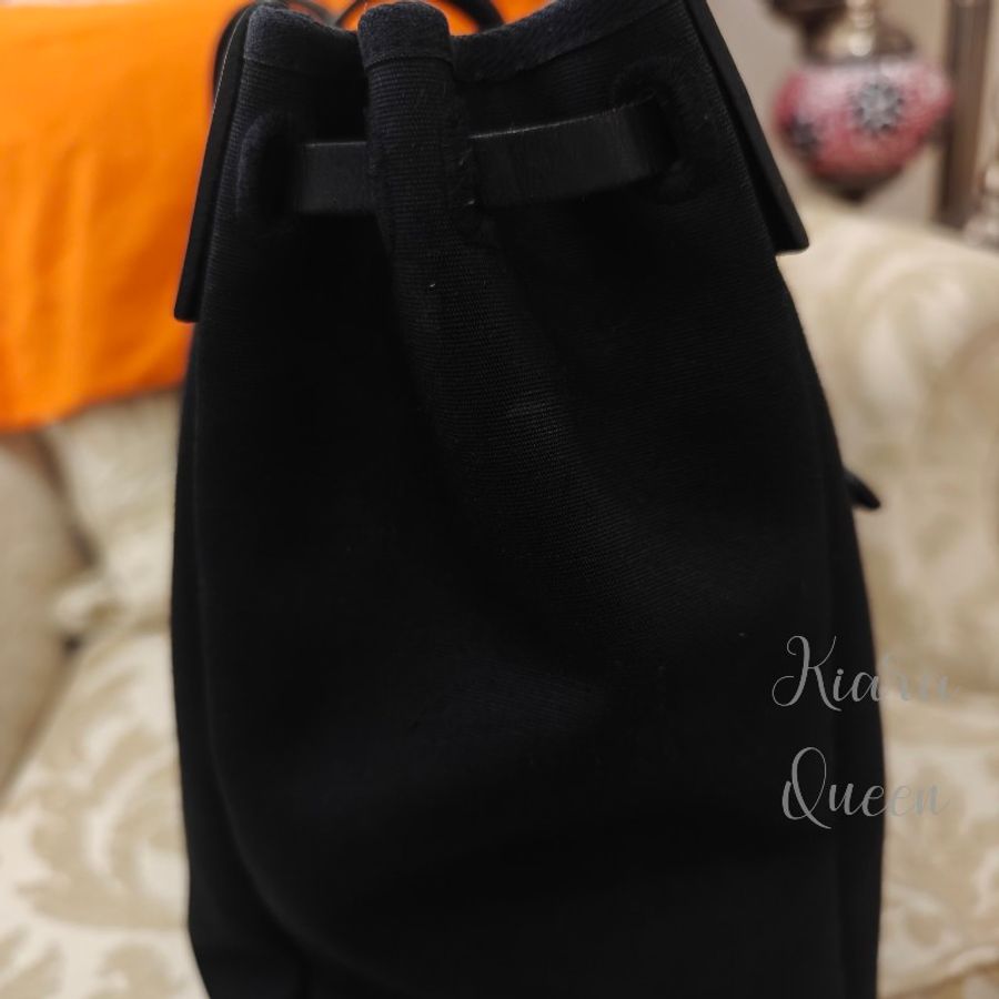 ✨馬年成為養馬人🔥Hermès Hermes herbag cabas 40 vintage bag 愛馬仕 黑色 大托特包 帆布包 手袋 側揹包 手提包 媽媽包 上班族 電腦包 筆電包 公事包-19