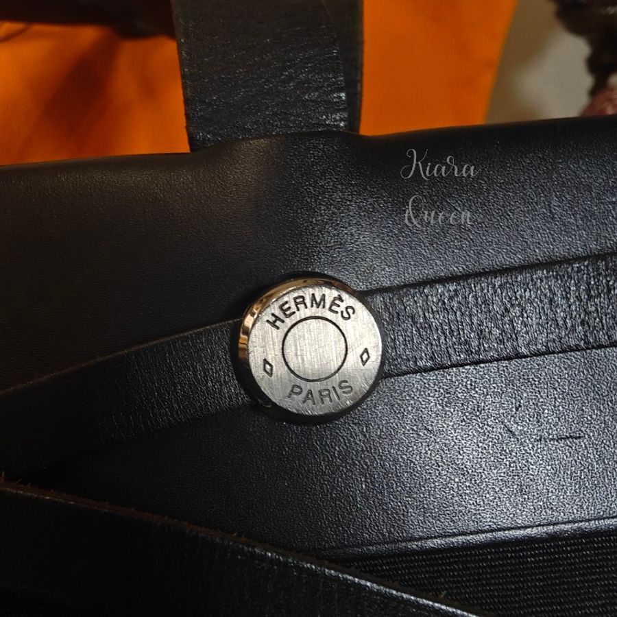 ✨馬年成為養馬人🔥Hermès Hermes herbag cabas 40 vintage bag 愛馬仕 黑色 大托特包 帆布包 手袋 側揹包 手提包 媽媽包 上班族 電腦包 筆電包 公事包-20