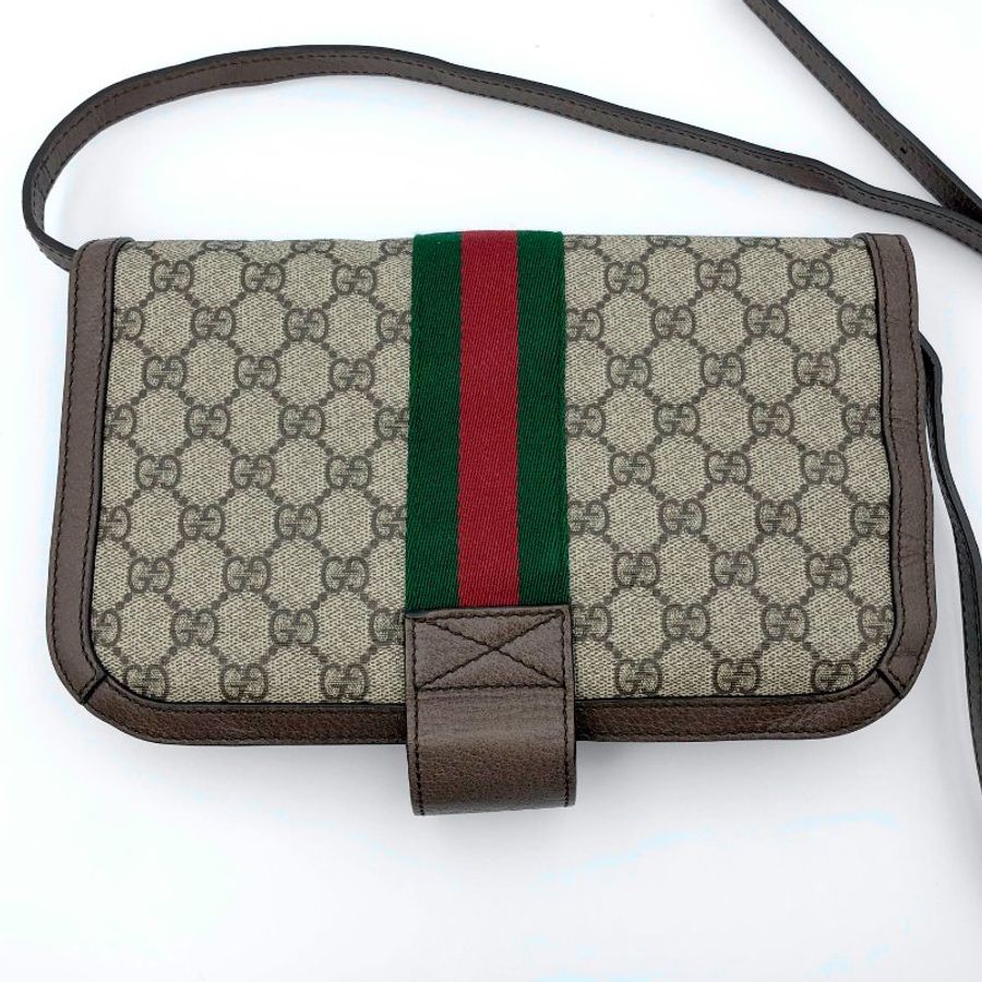 GUCCI 經典Ophidia系列織帶磁扣風琴包,vintage web,郵差包,肩背包,側背包,二手真品,正品,現貨-8