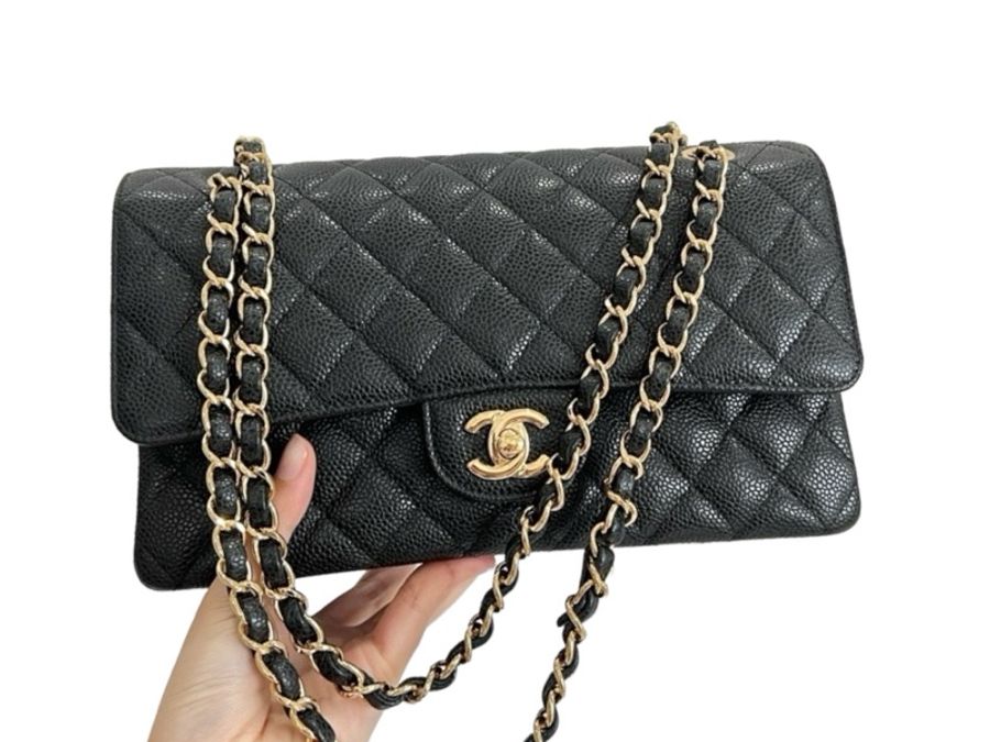 Chanel Caviar CF25 荔枝皮金扣-1