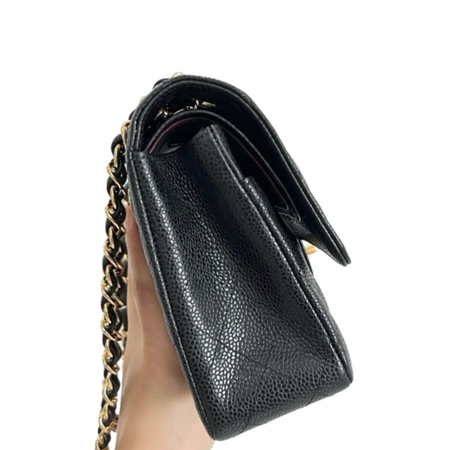 Chanel Caviar CF25 荔枝皮金扣-5