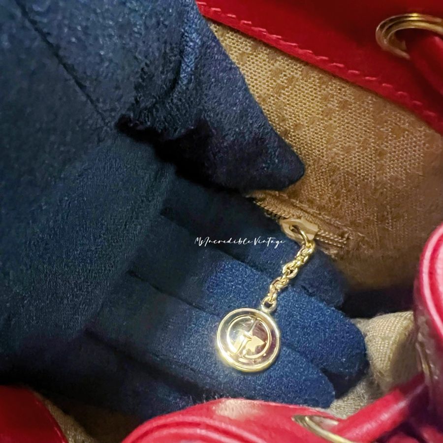 Gucci 紅色竹節小背囊/小背包-28