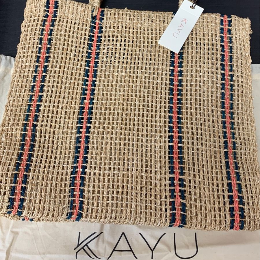 全新手工編織KAYU Benitta草編托特包-3