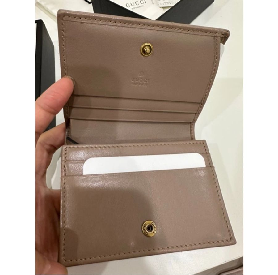 Gucci marmont 短夾 裸藕色-3